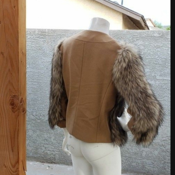 MICHAEL MICHAEL KORS ANIMAL PRINT FUR JACKET COAT - Picture 4 of 10